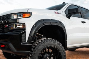 Chevrolet Silverado 1500 Fender Flares - Rough Country - Defender - Satin Steel - '19-'22